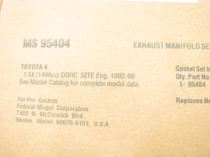 Fel-pro MS95404 Exhaust Manifold Gasket for 1992-1999 Toyota 1.5L-L4