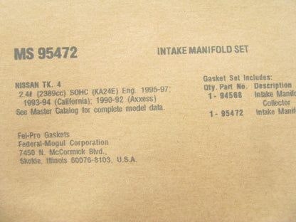 Fel-Pro MS95472 Intake Manifold Gasket Set For 1993-97 Nissan 2.4L KA24E
