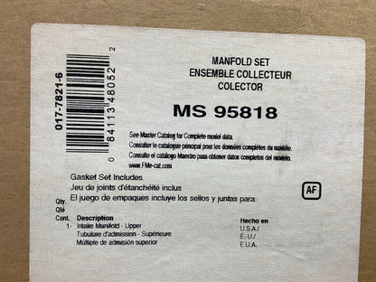 Fel-pro MS95818 Fuel Injection Plenum Gasket Set For 92-95 Chevrolet GMC 4.3L V6