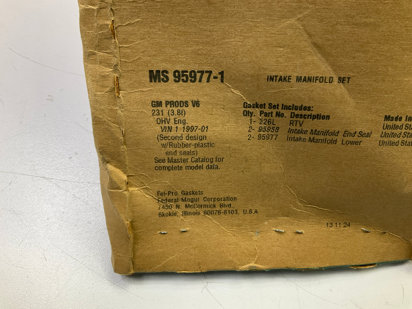 Fel-Pro MS959771 Lower Intake Manifold Gasket Set 97-05 Buick 3.8L 3800 S/C