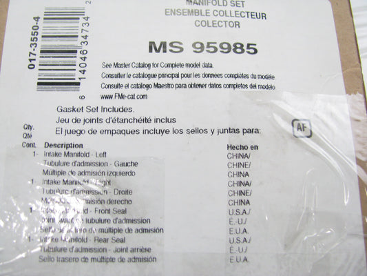 Fel-pro MS95985 Lower Engine Intake Manifold Gasket Set