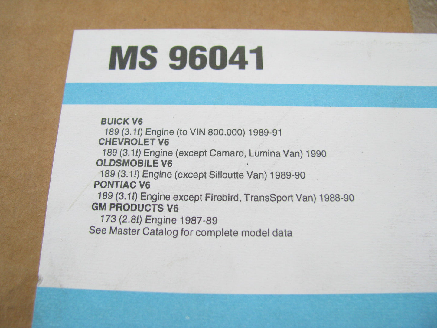 Fel-Pro MS96041 Intake Manifold Gasket Set - GM 87-89 173 2.8L, GM 189 3.1L V6