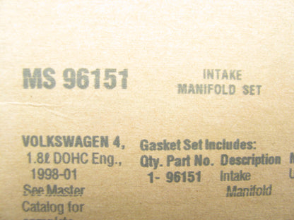 Fel-Pro MS96151 Intake Manifold Gasket 1997-06 VW Audi 1.8L DOHC TURBOCHARGED
