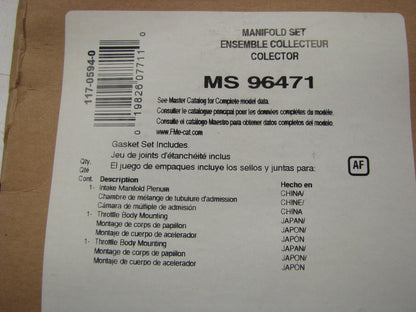 FEL-PRO MS96471 Fuel Injection Plenum Gasket Set For 02-09 Nissan 3.5L