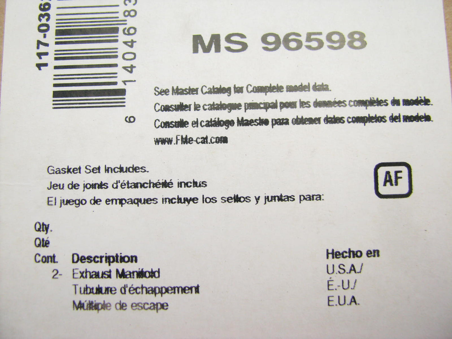 Fel-Pro MS96598 Exhaust Manifold Gasket Set For 99-10 Hyundai 2.5L 2.7L V6