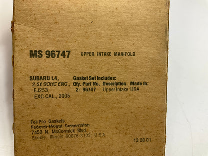 FEL-PRO MS96747 Fuel Injection Plenum Gasket Set For 2005-11 Subaru Saab 2.5L H4