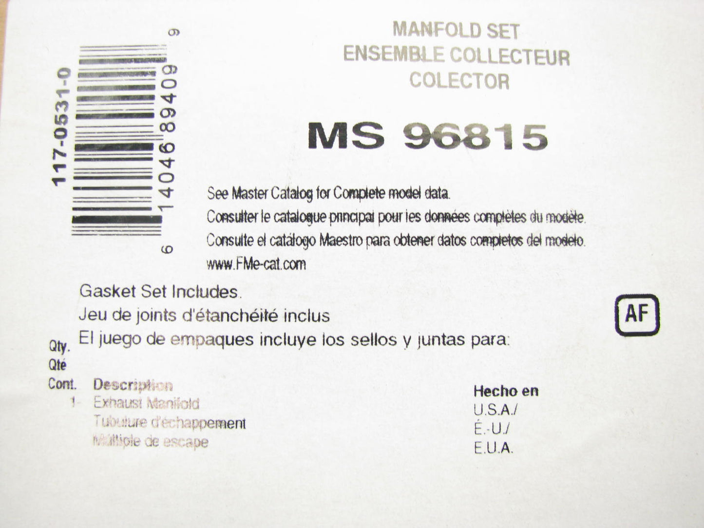 Fel-pro MS96815 Exhaust Manifold Gasket for 1999-2008 GM Suzuki 2.0L 2.2L-L4