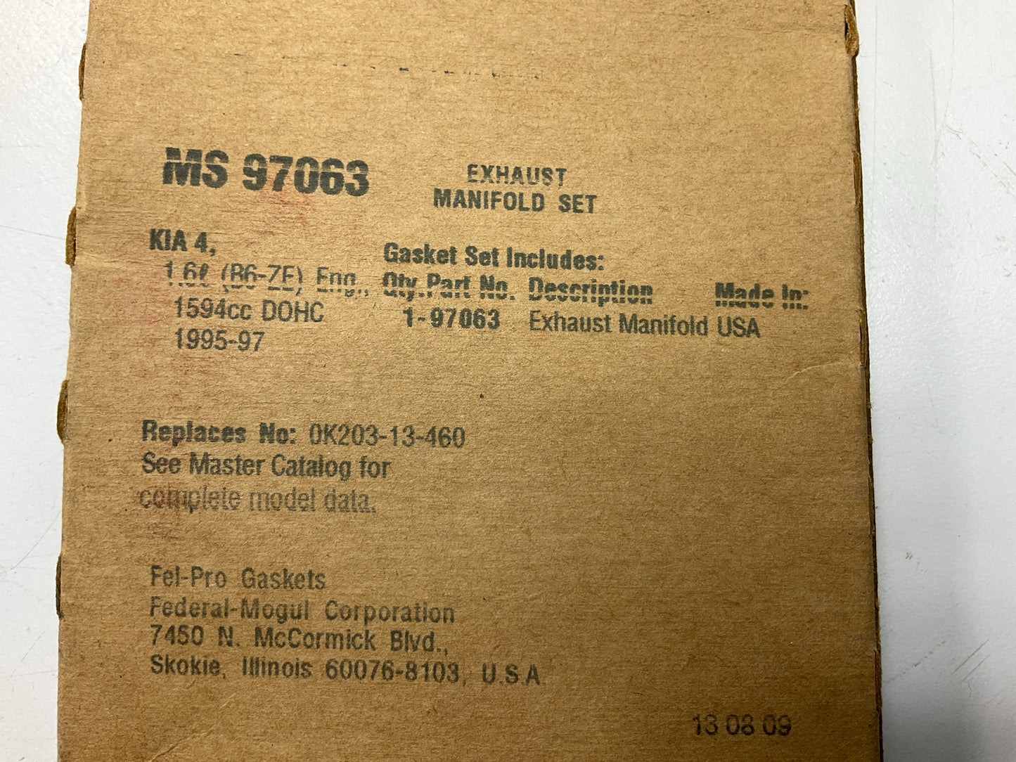 Fel-Pro MS97063 Exhaust Manifold Gasket For 1995-1997 Kia Sephia 1.6L-L4