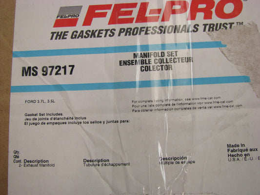 Fel-pro MS97217 Exhaust Manifold Gasket Set 2011-2016 Ford Lincoln 3.5L 3.7L-V6
