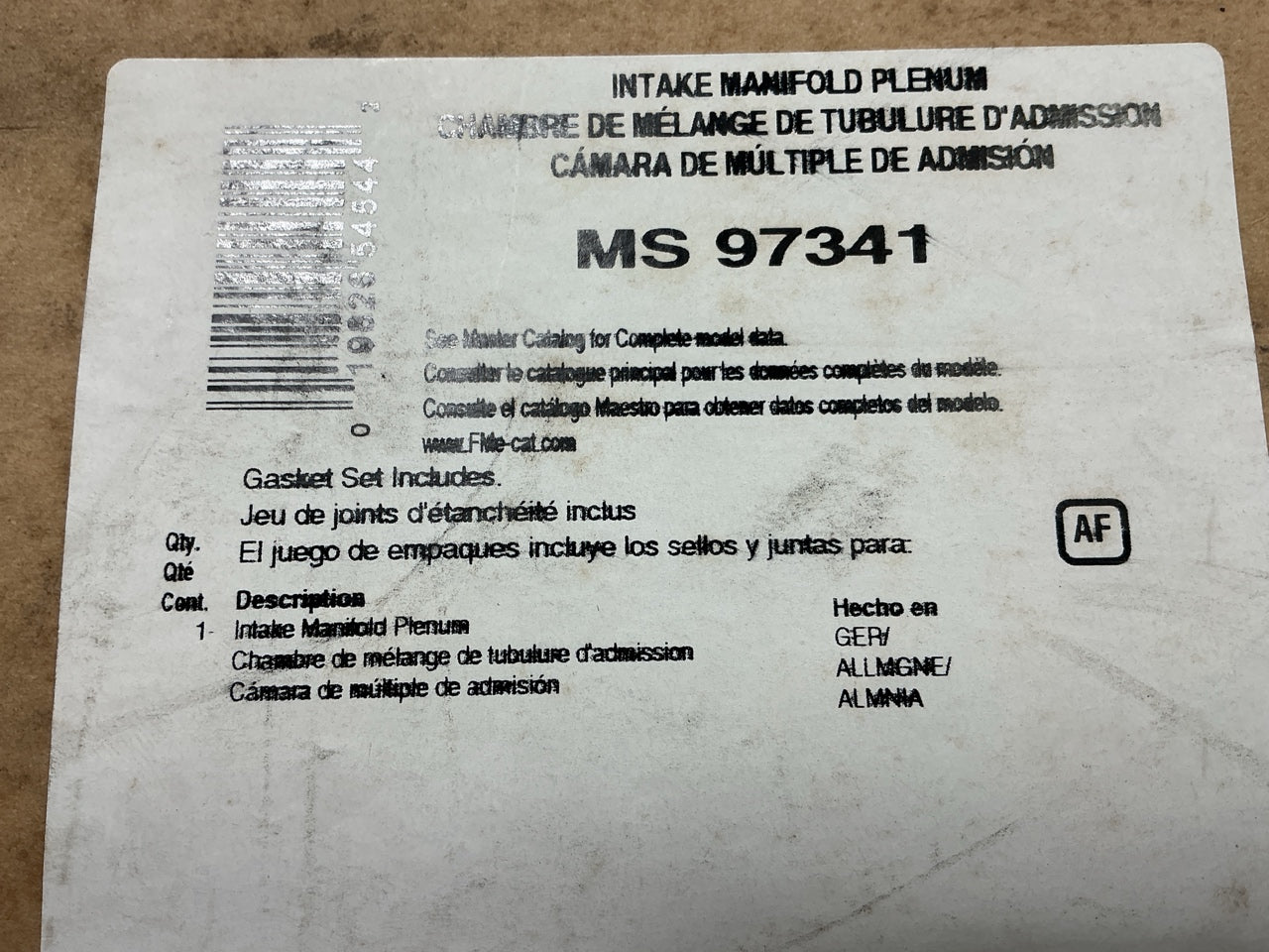 Fel-pro MS97341 Fuel Injection Plenum Gasket For 2000-2001 Volvo S80 2.9L-L6
