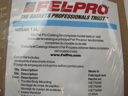 Fel-pro MS97359 Engine Intake Manifold Gasket Set For 12-13 Nissan Versa 1.6L-L4