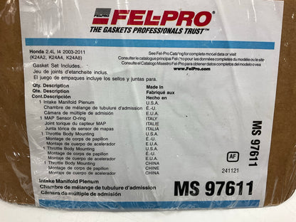 Fel-Pro MS97611 Fuel Injection Plenum Gasket Set For 2003-2011 Honda 2.4L-L4