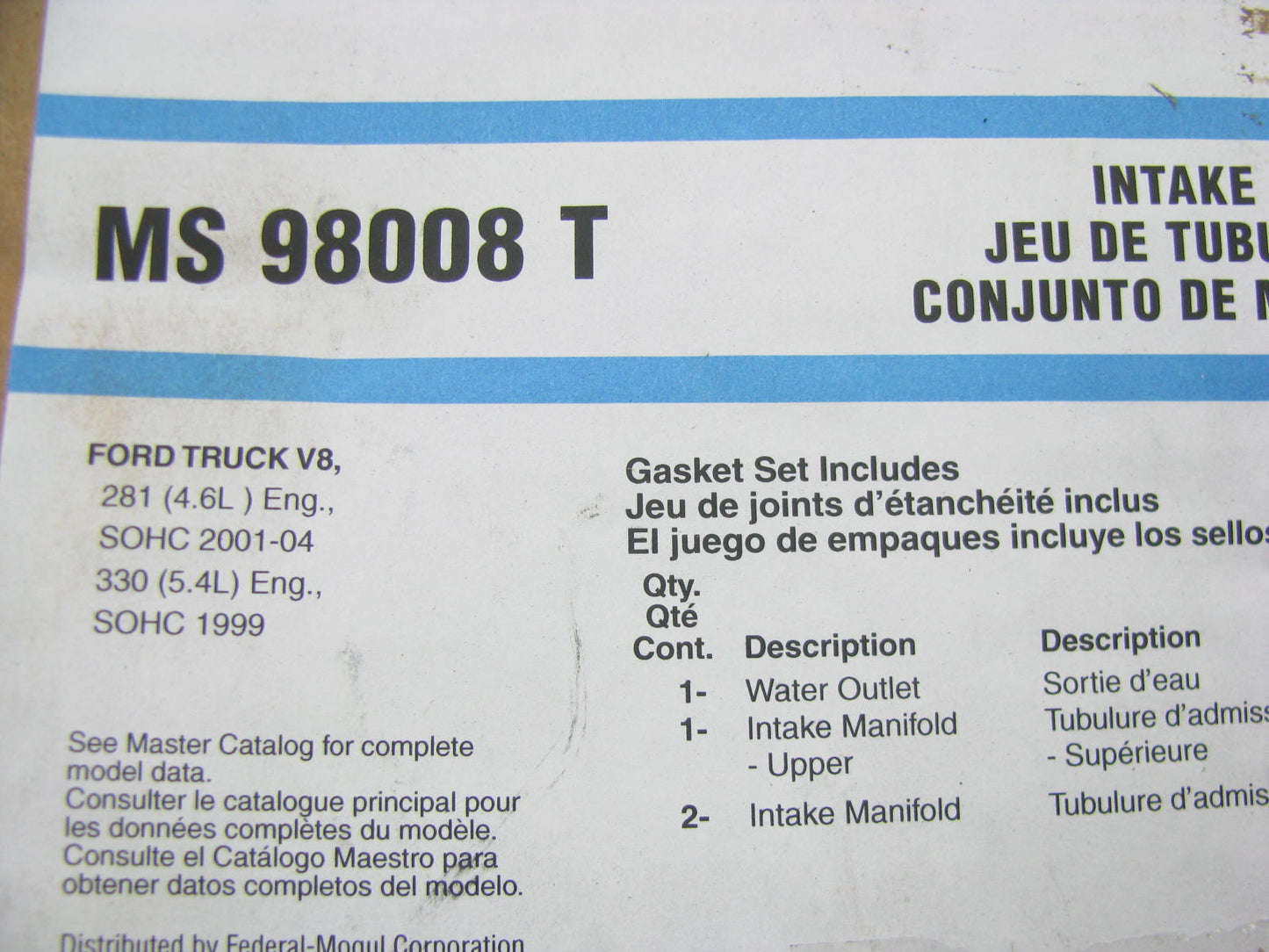 Fel-pro MS98008T Intake Manifold Gasket Set 1999-04 Ford 4.6L 5.4L - V8 SOHC