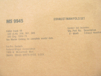 Fel-Pro MS9945 Exhaust Manifold Gasket Set For 1975-1977 Ford F-500 - 330-V8