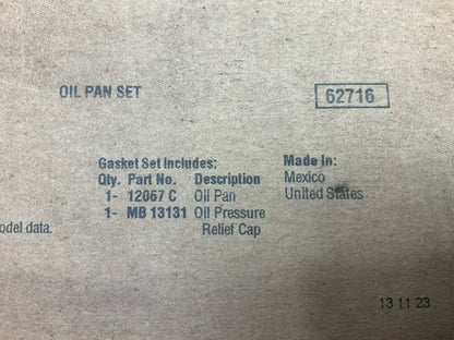 Fel-Pro OS13131C Engine Oil Pan Gasket For Case Tractor 188, 207