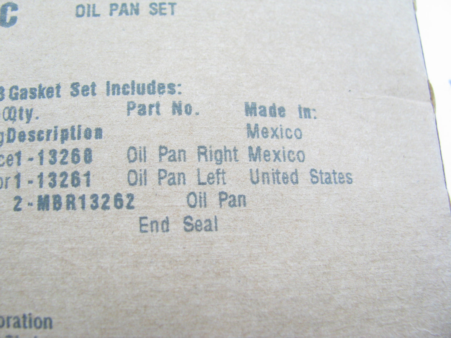 Fel-Pro OS13260C Engine Oil Pan Gasket - SBF FORD 221 225 260 289 302 V8