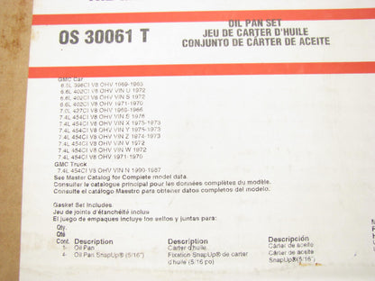 Fel-pro OS30061T Engine Oil Pan Gasket 1965-1990 Chevrolet BBC 396 402 427 454