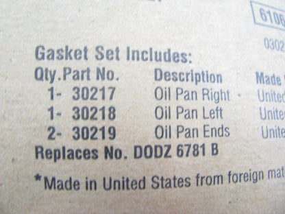 FEL-PRO OS30217C Engine Oil Pan Gasket Set - 1969-1980 Ford 250 I6