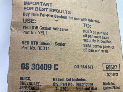 Fel-pro OS30409C Engine Oil Pan Gasket For Chevy Jeep Olds 151 2.5L