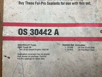 Fel-Pro OS30442A Engine Oil Pan Gasket 1982-1990 Chevrolet GMC 6.2L Diesel