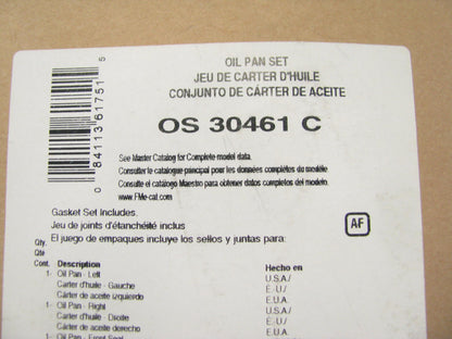 Fel-pro OS30461C Engine Oil Pan Gasket Set Ford GM International M/H Engines