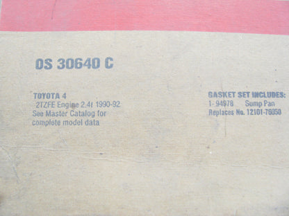FEL-PRO OS30640C Engine Oil Pan Gasket - 1991-1997 Toyota Previa 2.4L L4