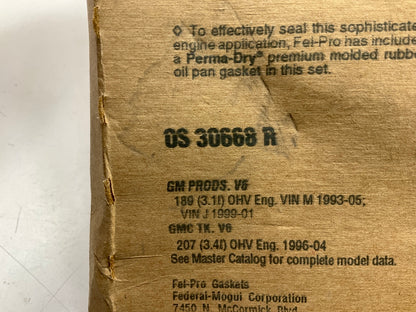 Fel-pro OS30668R Engine Oil Pan Gasket 1993-2005 Olds Buick Pontiac 3.1L 3.4L V6