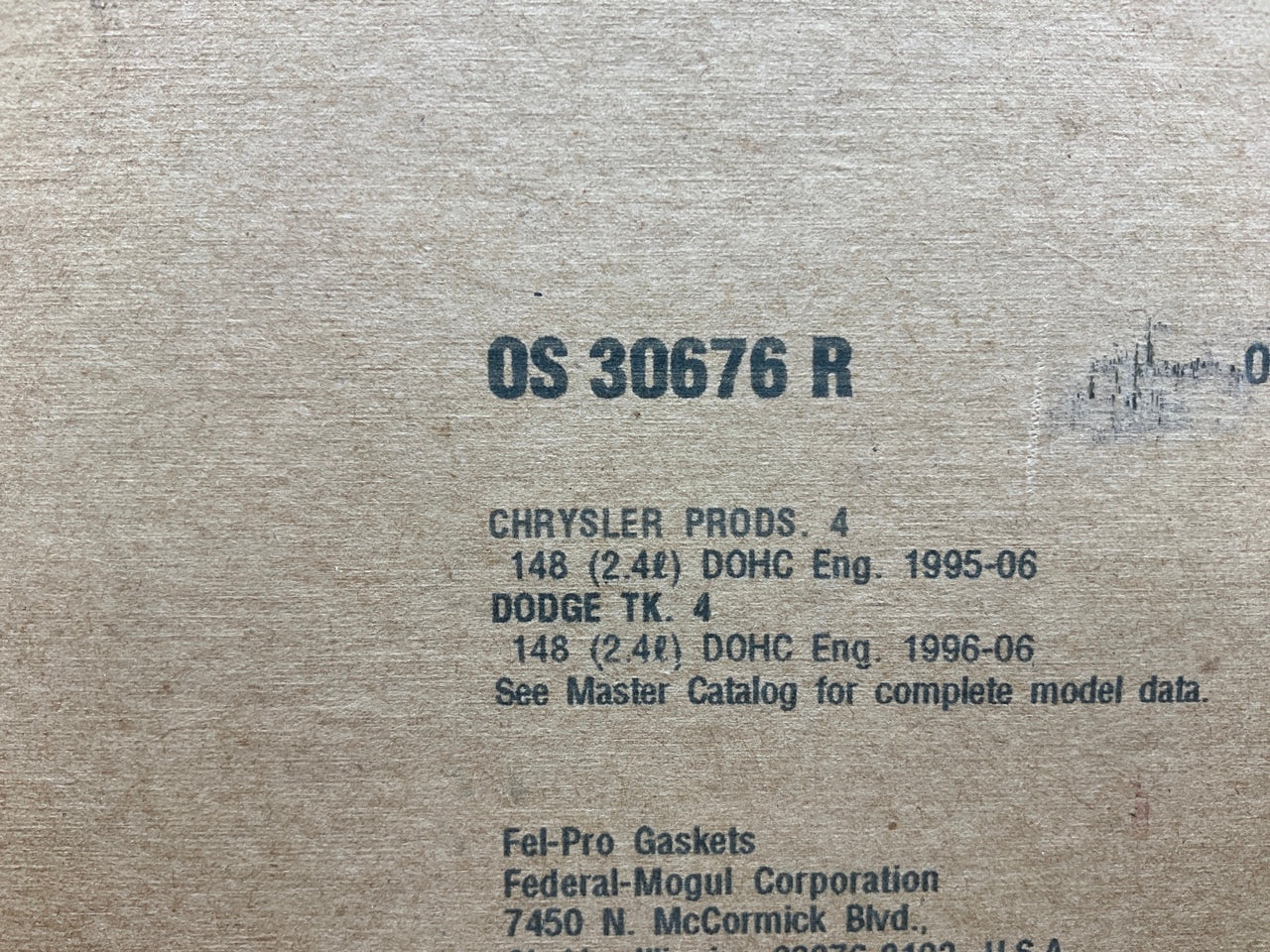 FEL-PRO OS30676R Oil Pan Gasket For 2002-2005 JEEP Liberty 2.4L 4-CYL