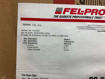 Fel-Pro OS30681C LOWER Engine Oil Pan Gasket 94-10 Toyota Lexus 3.0 3.3L V6 DOHC