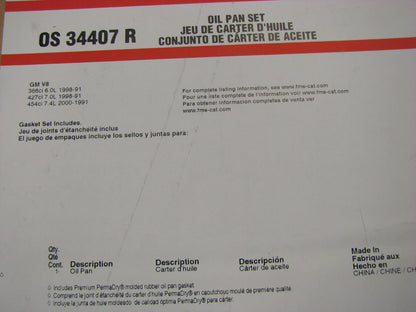 Fel-pro OS30715 Engine Oil Pan Gasket 1999-2009 Mitsubishi 2.4L
