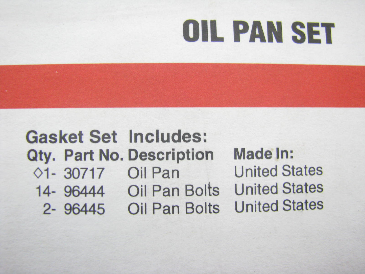 Fel-pro OS30717R Engine Oil Pan Gasket For 1990-01 Ford Mazda Mercury 3.0L V6