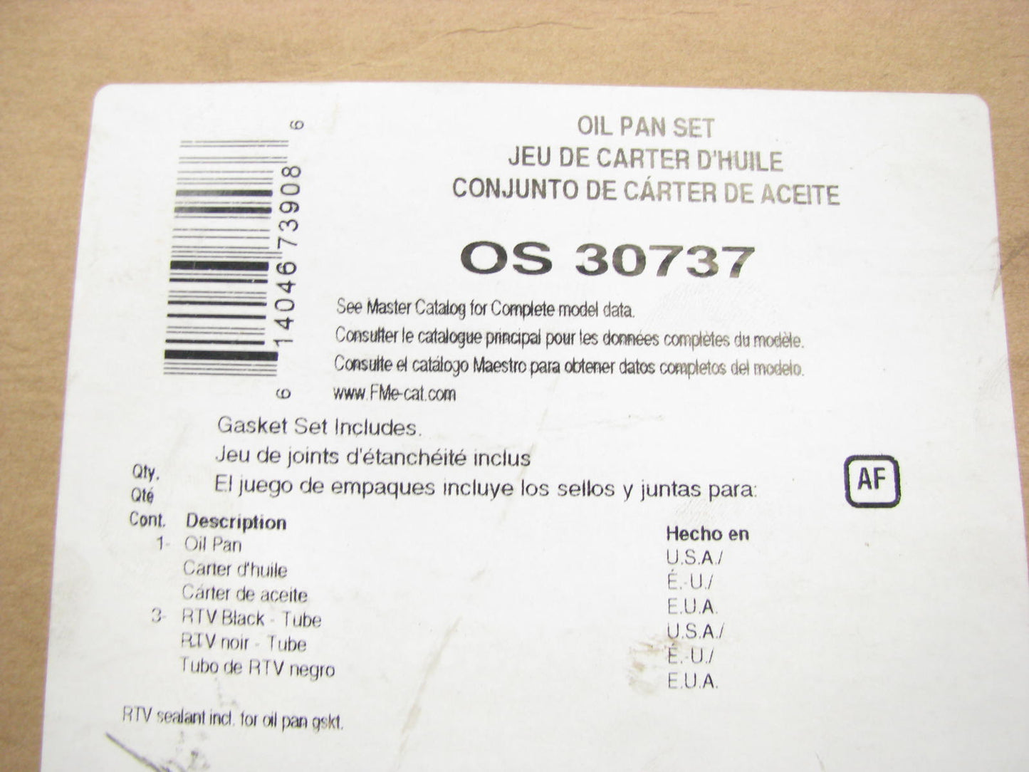 Fel-pro OS30737 Engine Oil Pan Gasket 2003-2004 Mitsubishi Montero Sport 3.5L-V6