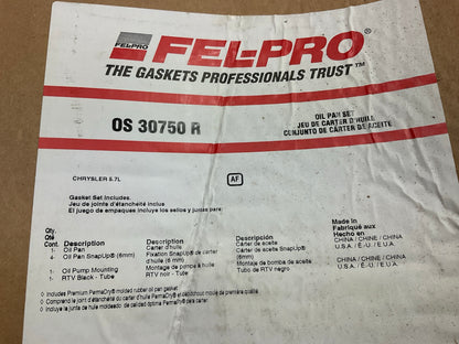 Missing Hardware FEL-PRO Oil Pan Gasket For 2003-2016 Dodge RAM 5.7L V8 HEMI