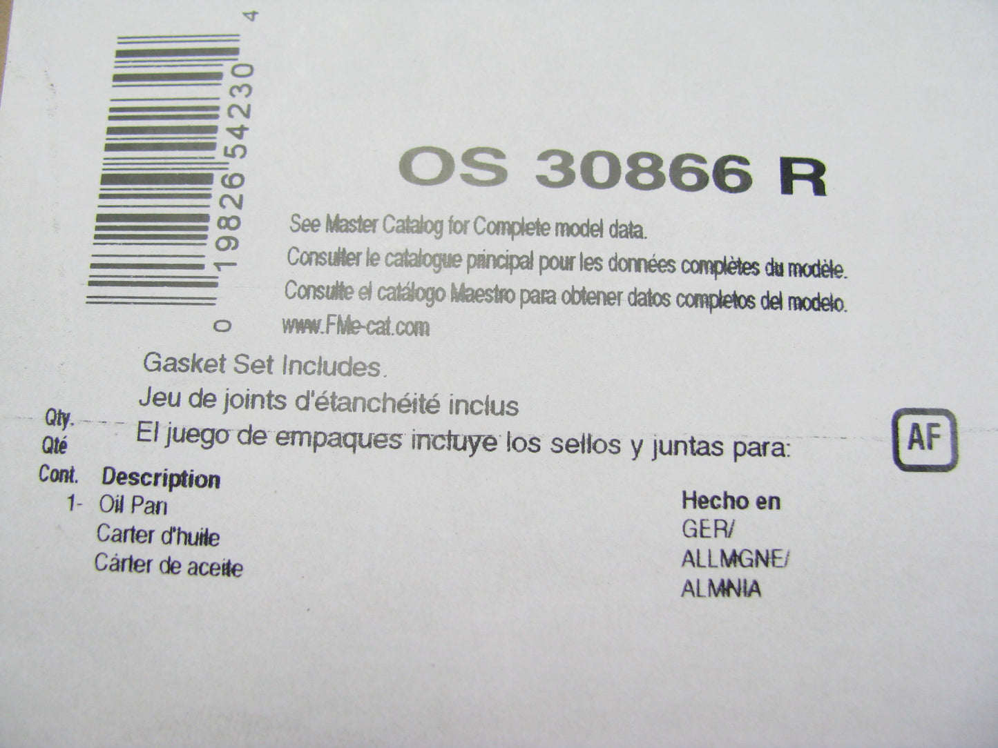 FEL-PRO OS30866R Oil Pan Gasket - 93-03 BMW 03-05 Range Rover 3.0L 4.0L 4.4L V8