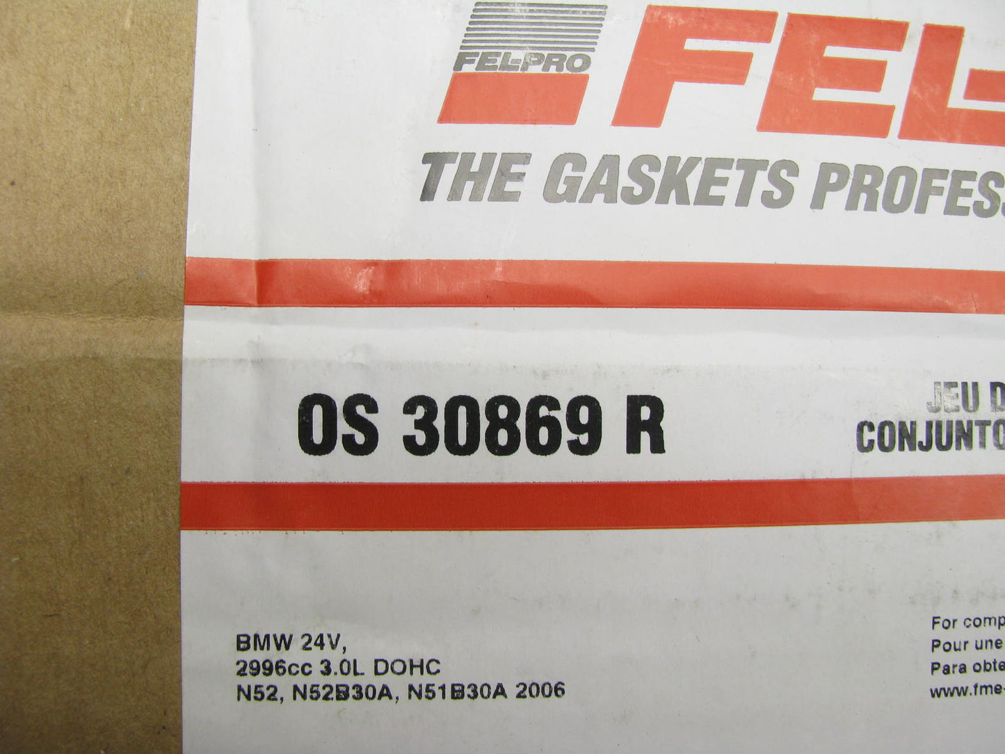 Fel-Pro OS30869R Engine Oil Pan Gasket For BMW N52