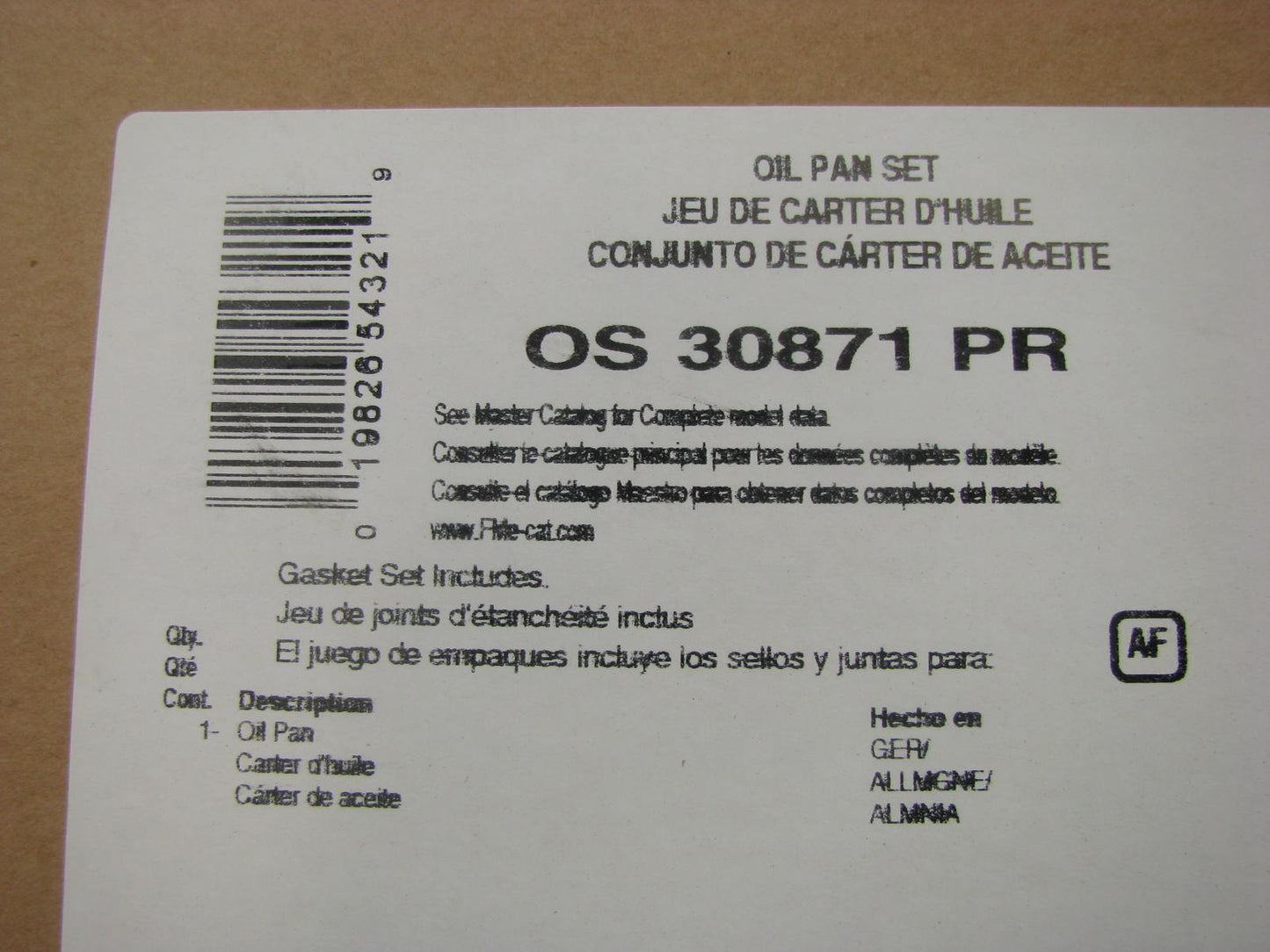 Fel-pro OS30871PR Engine Oil Pan Gasket 1990-1999 Mercedes-Benz 4.2L 5.0L-V8