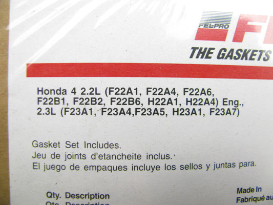 Fel-pro OS30890 Engine Oil Pan Gasket 1997-2002 Honda Isuzu 2.2L 2.3L-L4