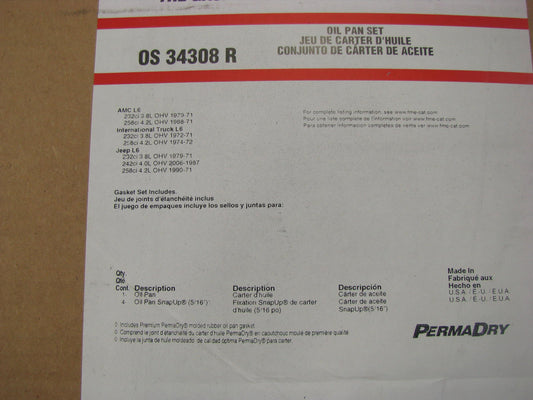 Fel-pro OS34308R Engine Oil Pan Gasket