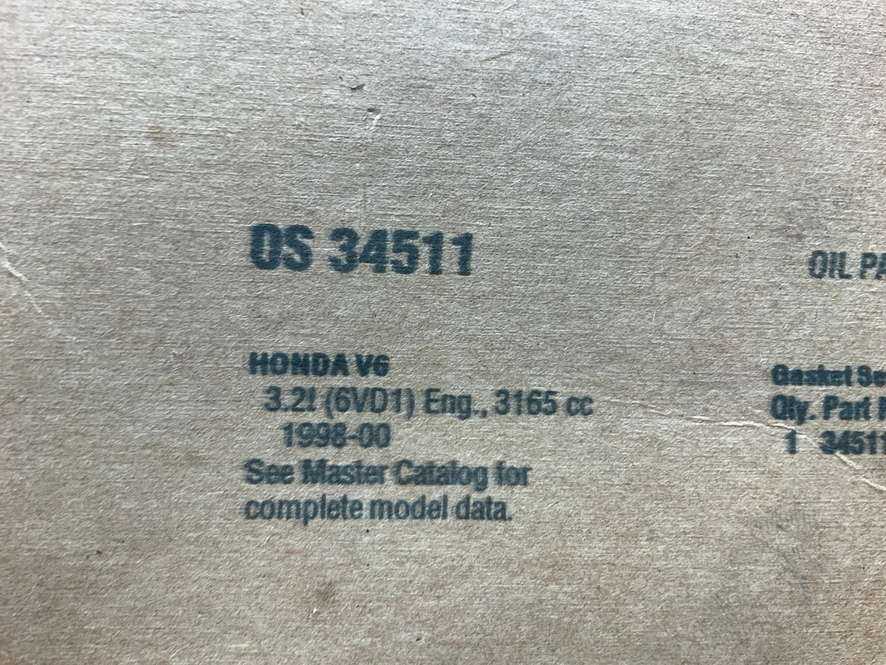 Fel-pro OS34511 Lower Engine Oil Pan Gasket - 1998-2004 Isuzu Honda 3.2L V6