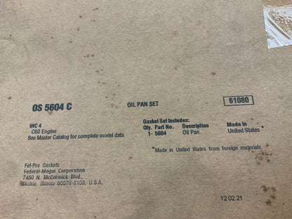 Fel-pro OS5604C Engine Oil Pan Gasket - International IHC C60