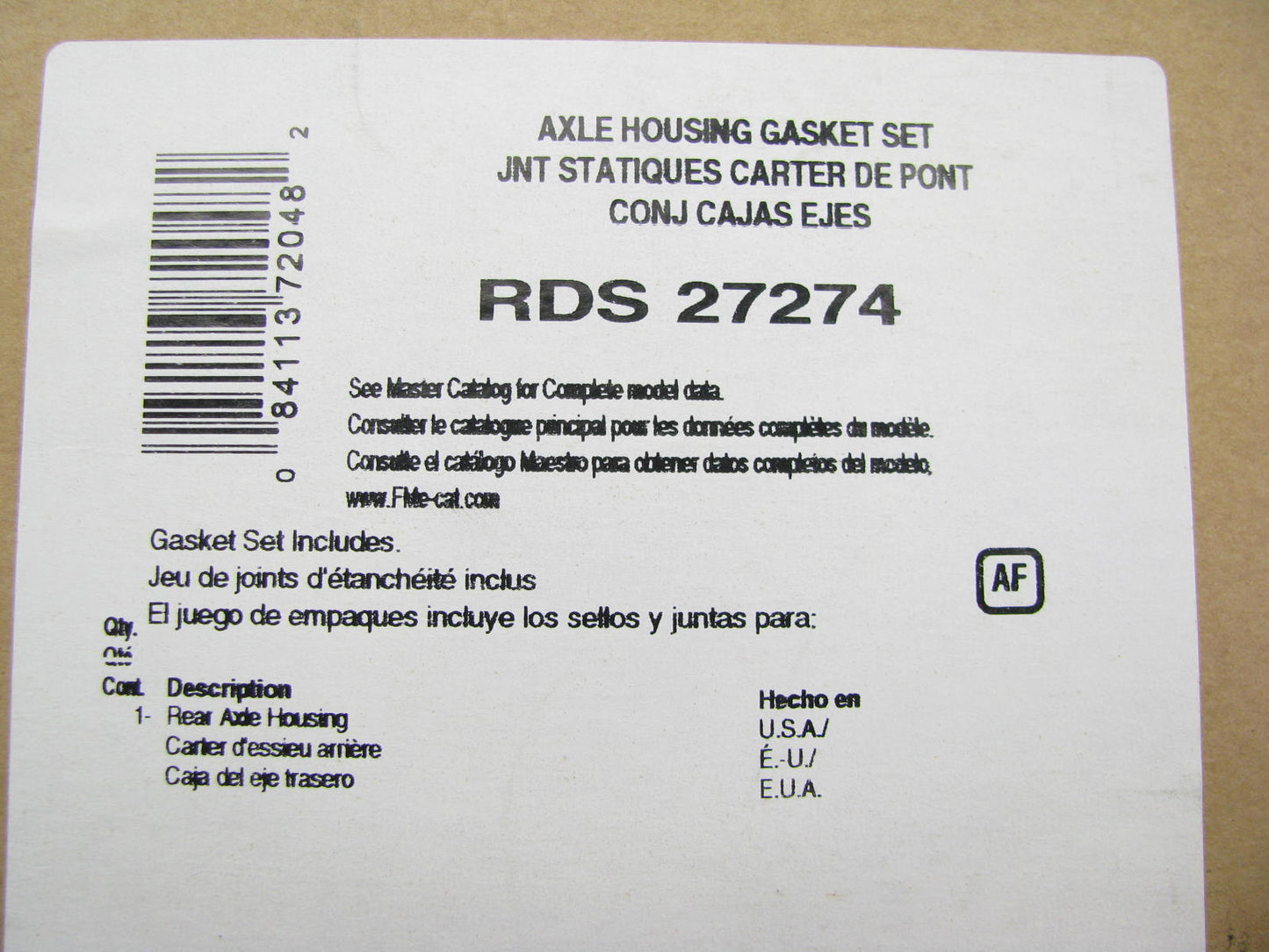 Fel-pro RDS27274 Differential Carrier Gasket