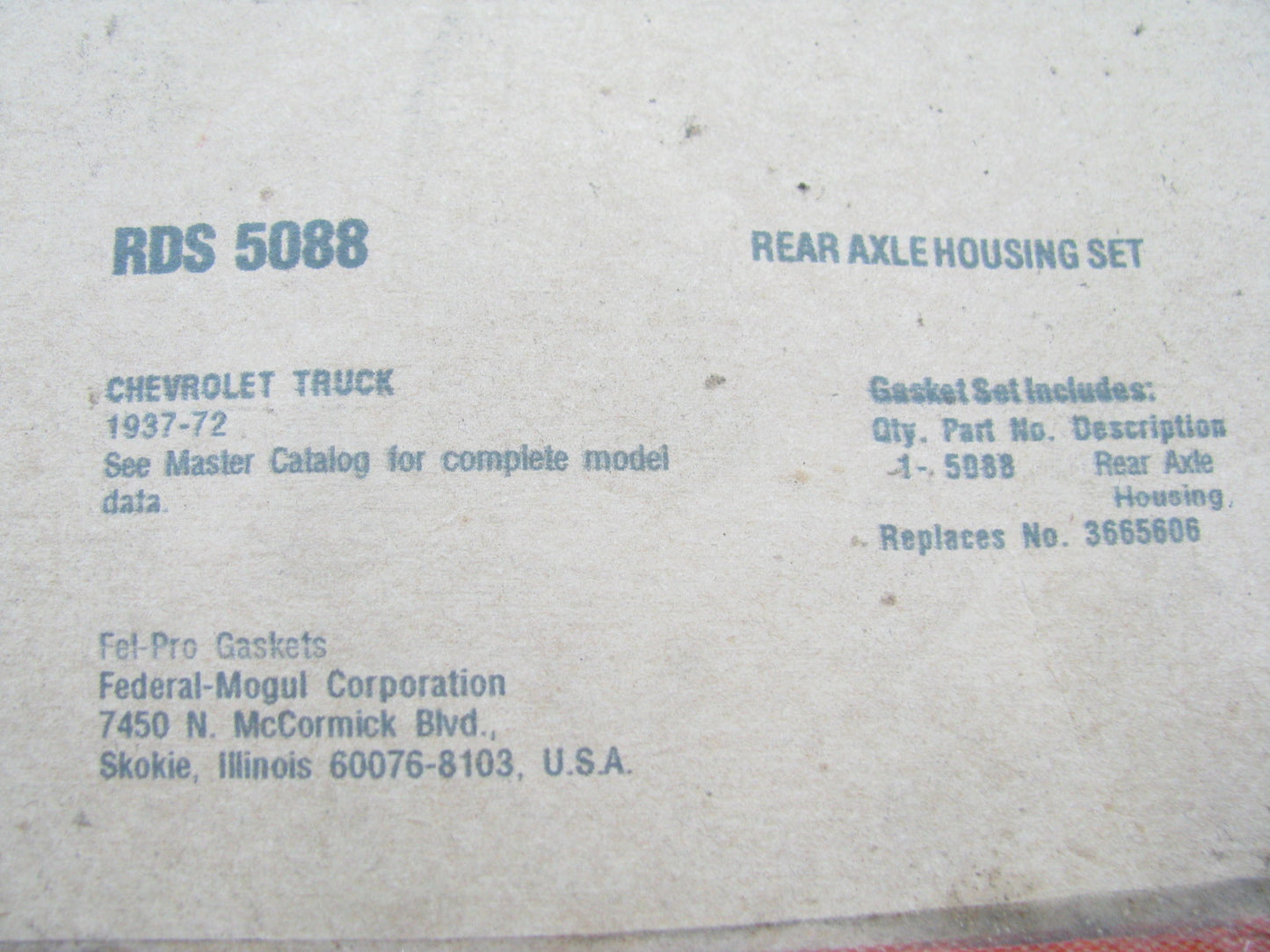 Fel-pro RDS5088 Differential Cover Gasket Rear