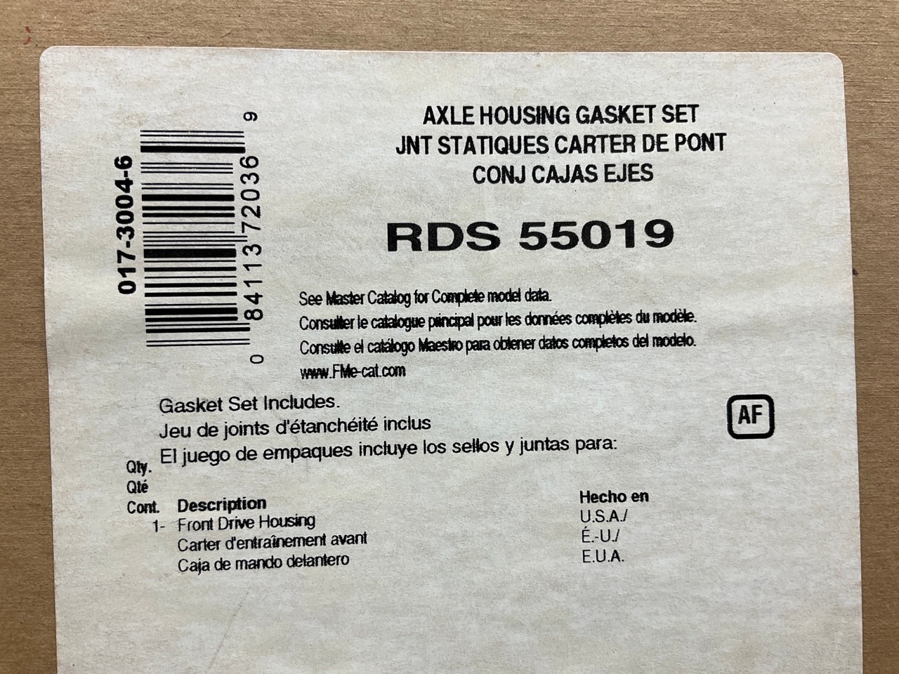 Fel-Pro RDS55019 Axle Housing Cover Gasket Spicer 30, 30-AF 7.125 R.G. 10-BOLT