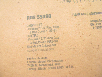 FEL-PRO RDS55390 Rear Differential Cover Gasket 85-91 Pontiac Chevy 9 Bolt Holes