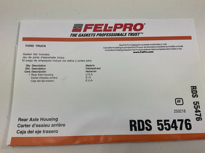 Fel-pro RDS55476 REAR Differential Cover Gasket 1997-2014 Ford 9.75 RG - 12 BOLT