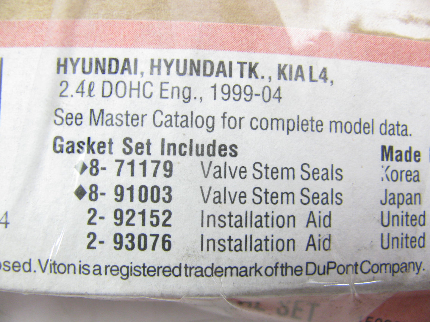 Fel-pro SS71179 Engine Valve Stem Seal Set For 1999-2006 Hyundai 2.0L 2.4L