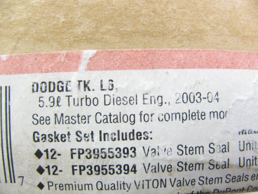 Fel-pro SS71186 Valve Stem Seal Set  For 03-12 Dodge 5.9L 6.7L Cummins Diesel