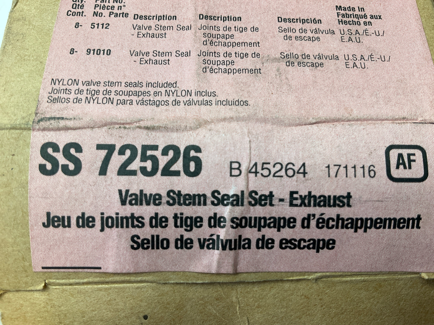 FEL-PRO SS72526 Engine Valve Stem Seal Set - 1981-1996 Chevrolet 267 305 350 V8