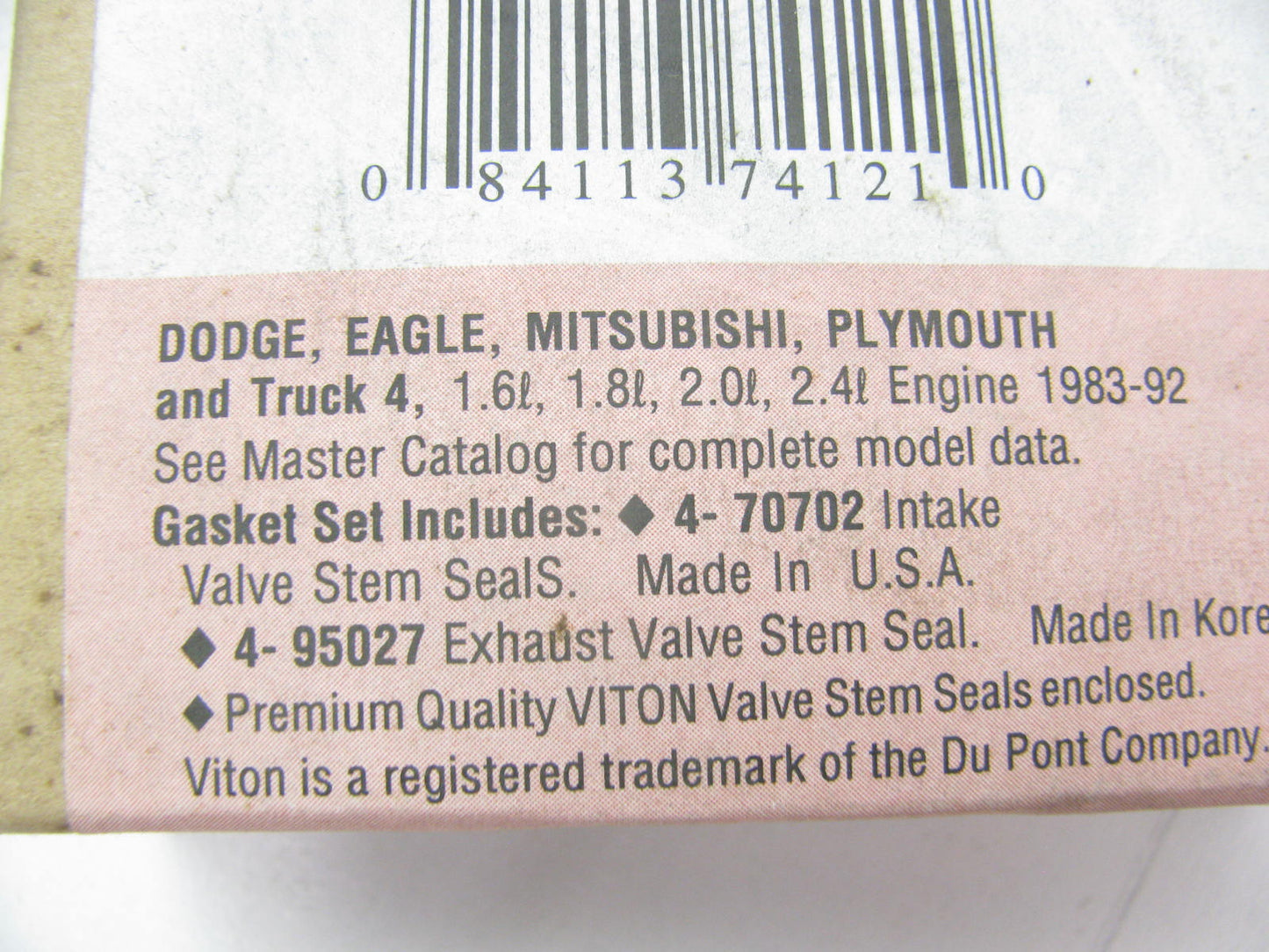 Fel-pro SS72630 Valve Stem Seal Set 1983-1992 Mitsubishi 1.6L 1.8L 2.0L 2.4L-L4