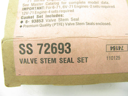 Fel-pro SS72693 Valve Stem Seal Set  For 1981-1985 Ford Detroit Diesel 71 426-L6